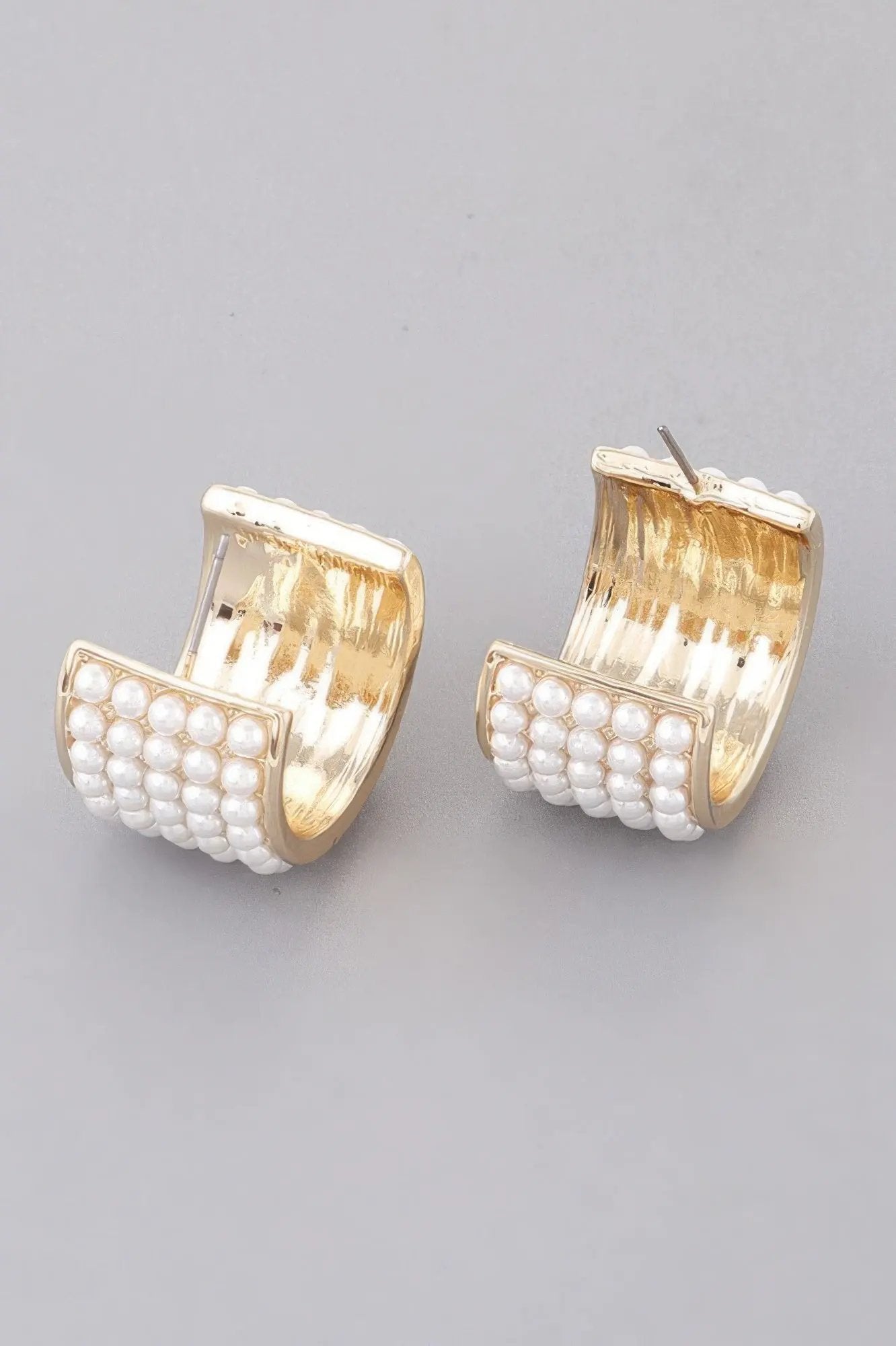 Women's Rhinestone Embedded Huggie Earrings BYMANYC ® New York CONTEMPORARY VIBRANT MODERN JEWELRY - New Collection by BYMANYC New York