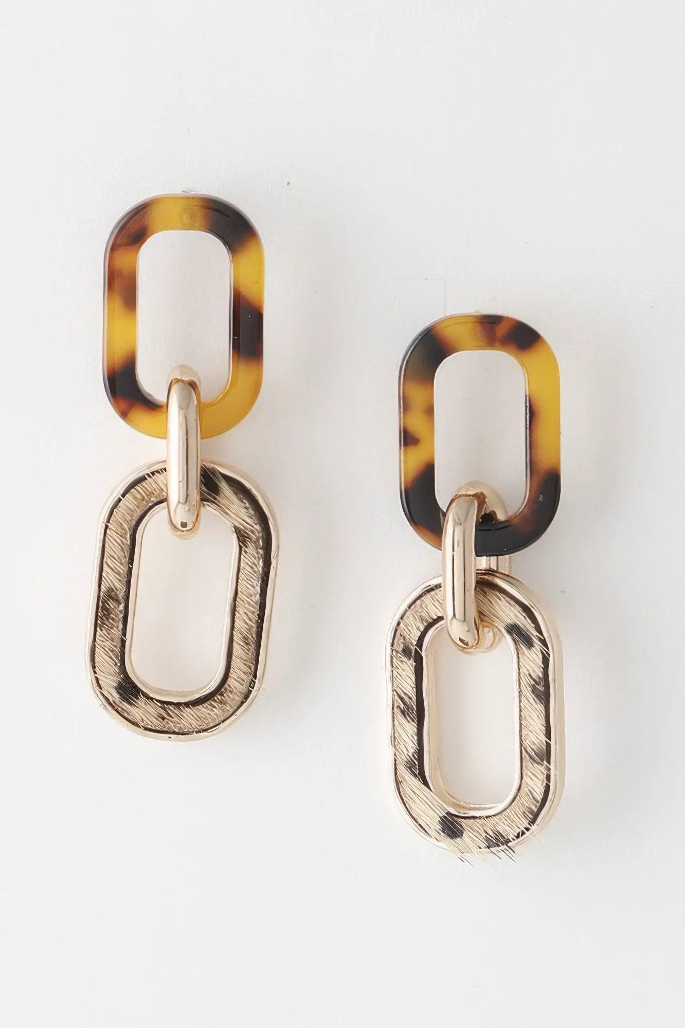 Women's Two Toned Link Chain Drop Earrings BYMANYC ® New York CONTEMPORARY VIBRANT MODERN FASHION - New Collection by BYMANYC New York