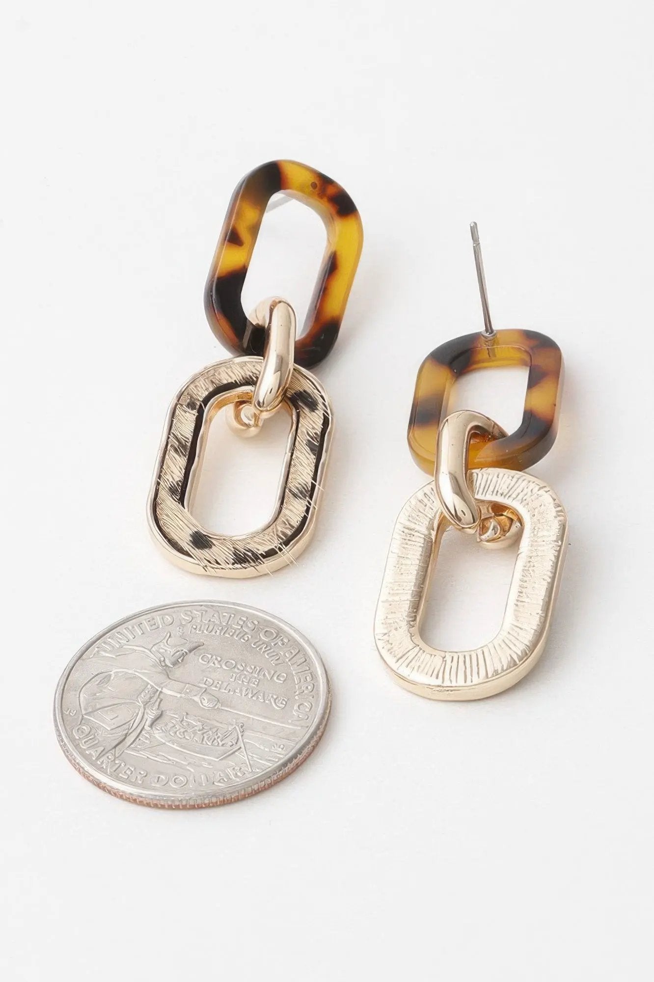Women's Two Toned Link Chain Drop Earrings BYMANYC ® New York CONTEMPORARY VIBRANT MODERN FASHION - New Collection by BYMANYC New York