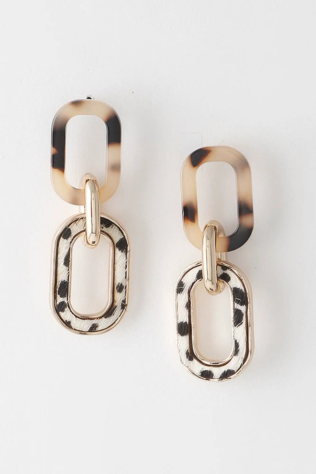 Women's Two Toned Link Chain Drop Earrings BYMANYC ® New York CONTEMPORARY VIBRANT MODERN FASHION - New Collection by BYMANYC New York