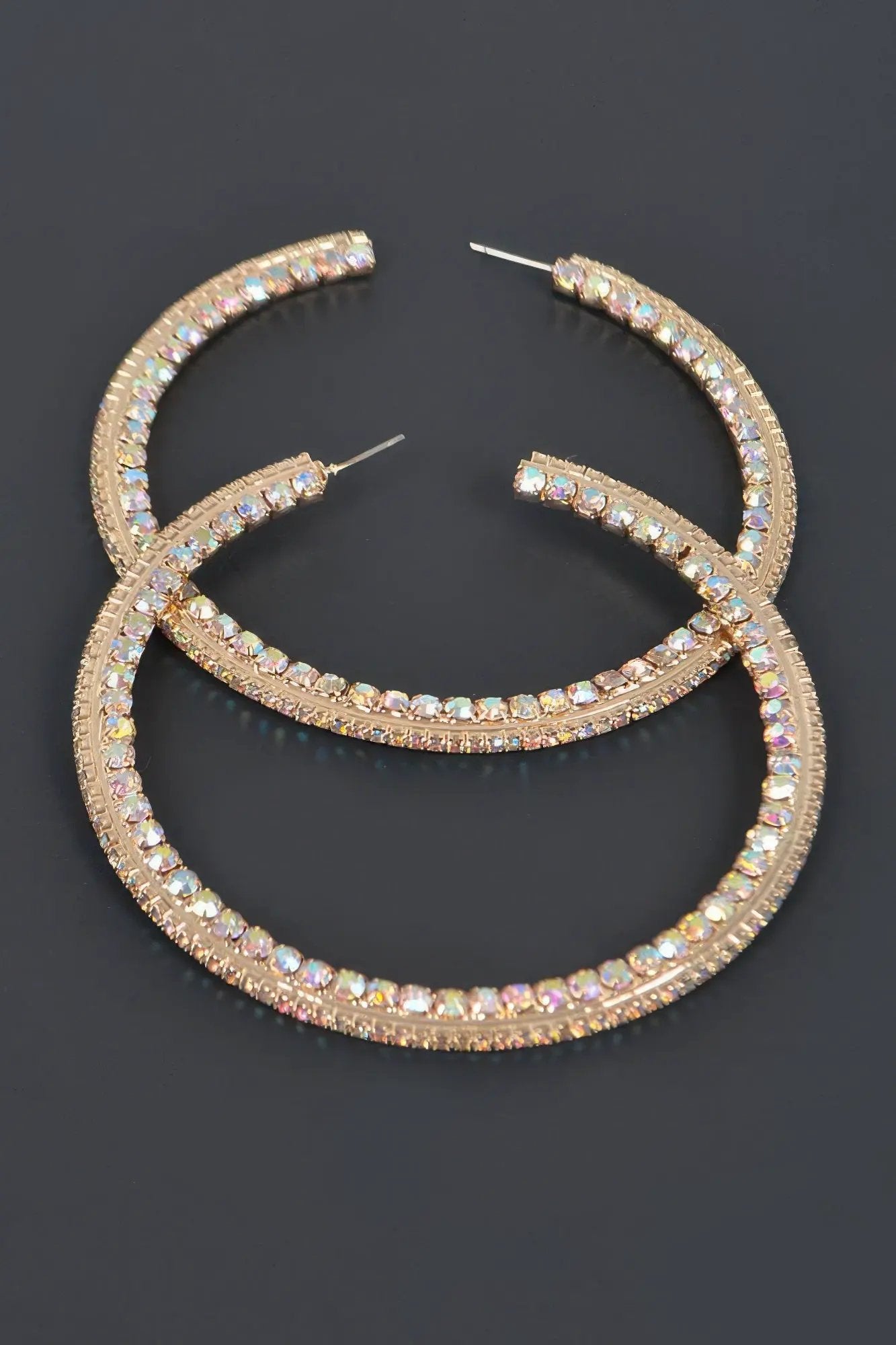 Women's 80mm Rhinestone Hoop Earrings BYMANYC ® New York CONTEMPORARY VIBRANT MODERN FASHION - New Collection by BYMANYC New York