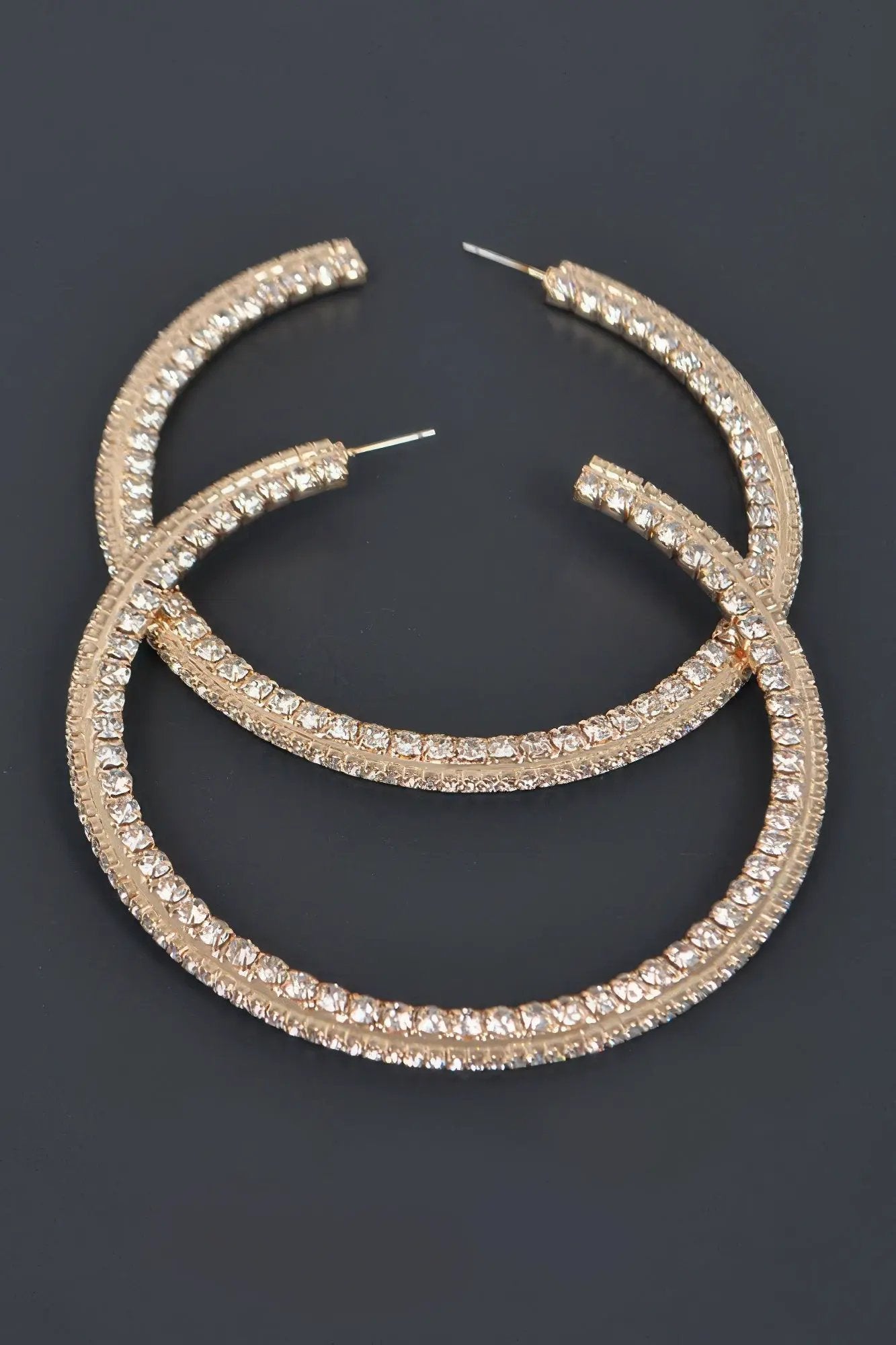 Women's 80mm Rhinestone Hoop Earrings BYMANYC ® New York CONTEMPORARY VIBRANT MODERN FASHION - New Collection by BYMANYC New York