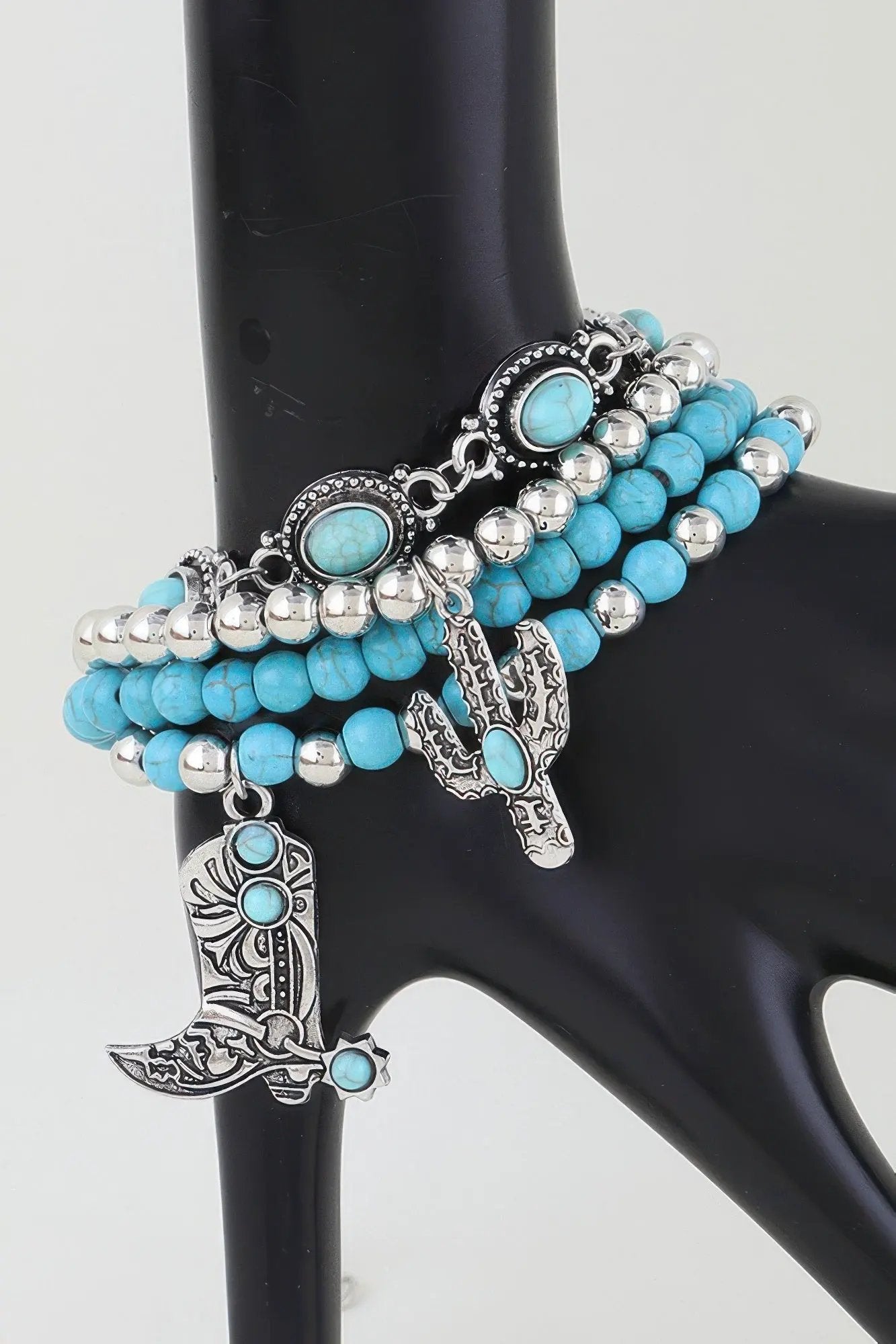 Women's Antique Cowboy Boot Beaded Bracelet BYMANYC ® New York CONTEMPORARY VIBRANT MODERN JEWELRY - New Collection by BYMANYC New York