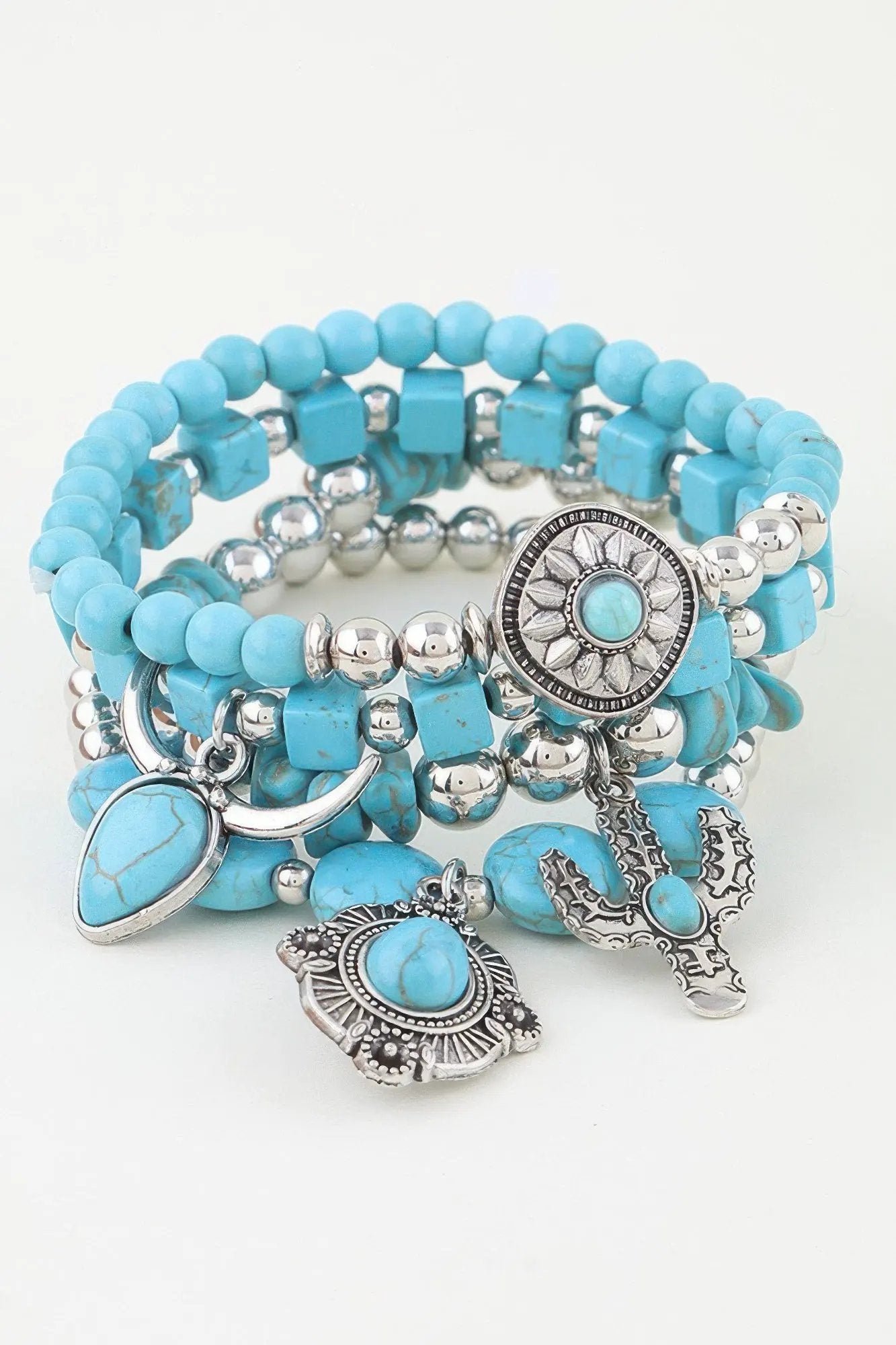 Women's Multi Antique Charm Beaded Bracelet BYMANYC ® New York CONTEMPORARY VIBRANT MODERN JEWELRY - New Collection by BYMANYC New York