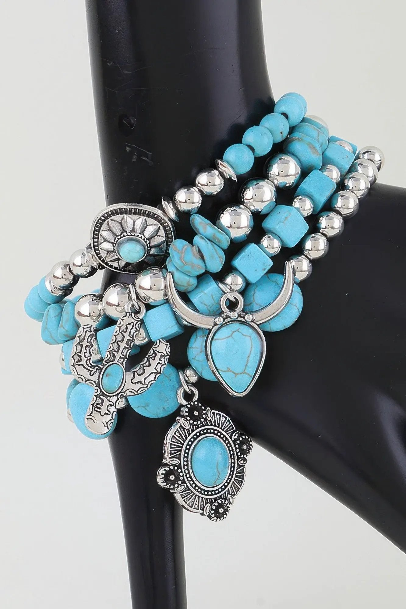 Women's Multi Antique Charm Beaded Bracelet BYMANYC ® New York CONTEMPORARY VIBRANT MODERN JEWELRY - New Collection by BYMANYC New York
