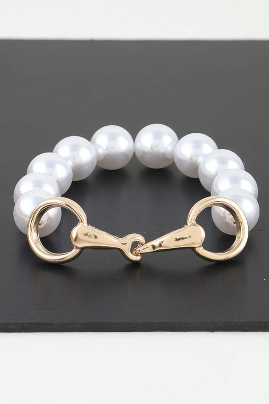 Women's Toggle Bracelet Pearl Beaded BYMANYC ® New York ELEGANT LUSTROUS BEADED PULSERA - New Collection by BYMANYC New York
