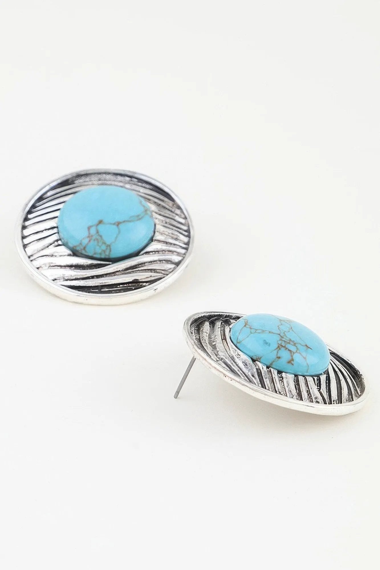 Women's Drop Earrings Antique Ribbed Planet BYMANYC ® New York VINTAGE TEXTURED SPHERICAL DANGLE - New Collection by BYMANYC New York