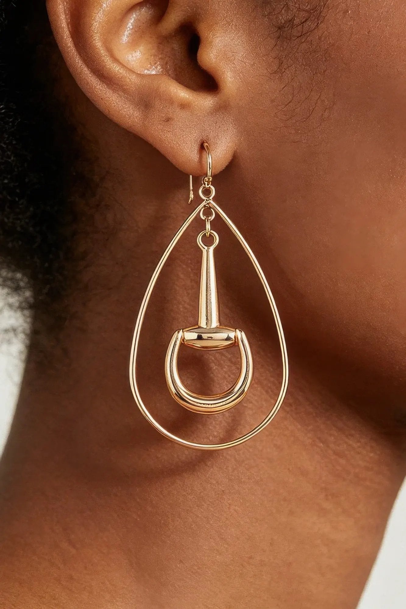 Women's Drop Earrings Modern Toggle Teardrop BYMANYC ® New York CONTEMPORARY SCULPTURAL FRAME DANGLE - New Collection by BYMANYC New York