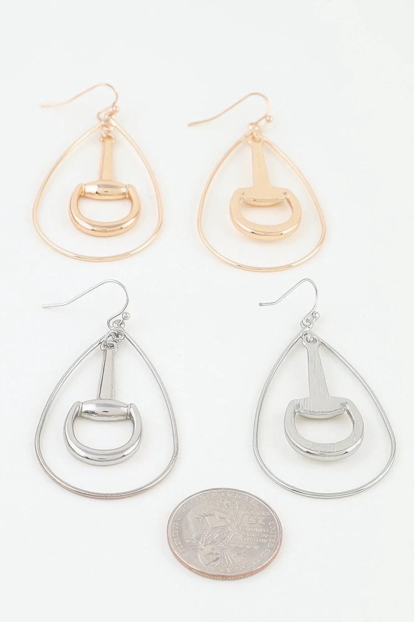 Women's Drop Earrings Modern Toggle Teardrop BYMANYC ® New York CONTEMPORARY SCULPTURAL FRAME DANGLE - New Collection by BYMANYC New York