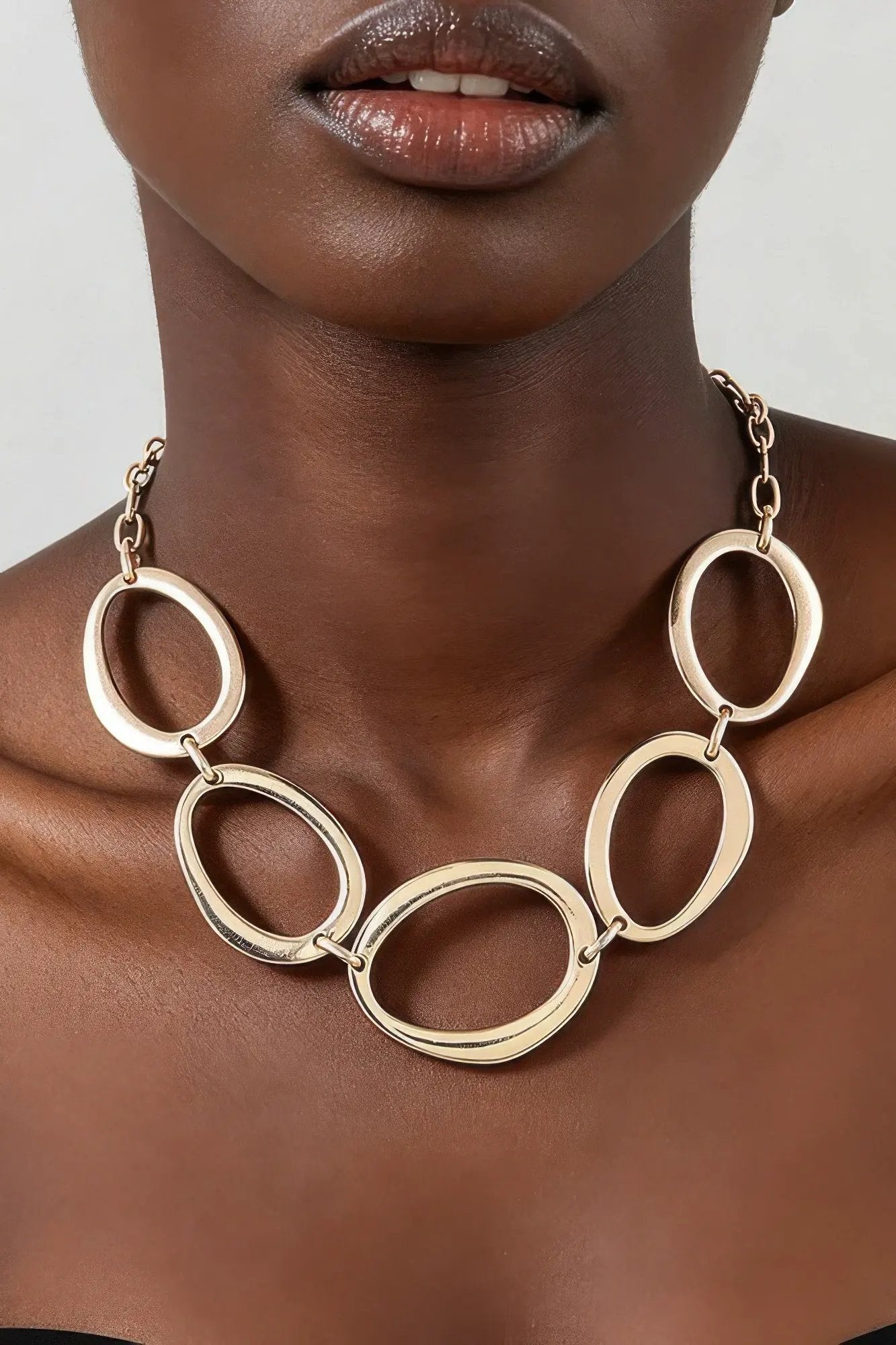 Women's Chain Necklace Polished Statement BYMANYC ® New York BOLD GEOMETRIC LINK COLLAR - New Collection by BYMANYC New York