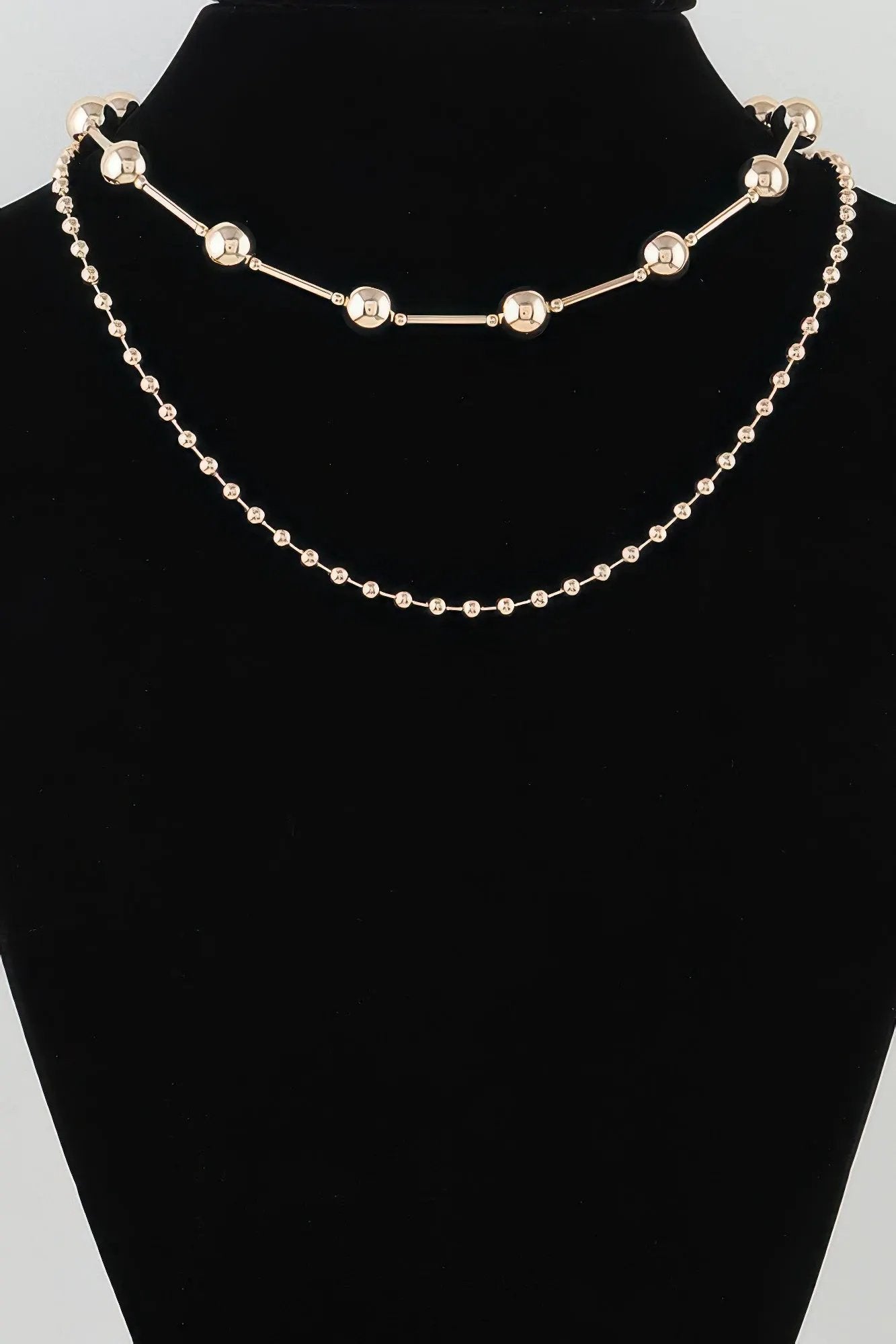 Women's Chain Necklace Double Polished Space BYMANYC ® New York CONTEMPORARY DUAL-LAYER LINK COLLAR - New Collection by BYMANYC New York
