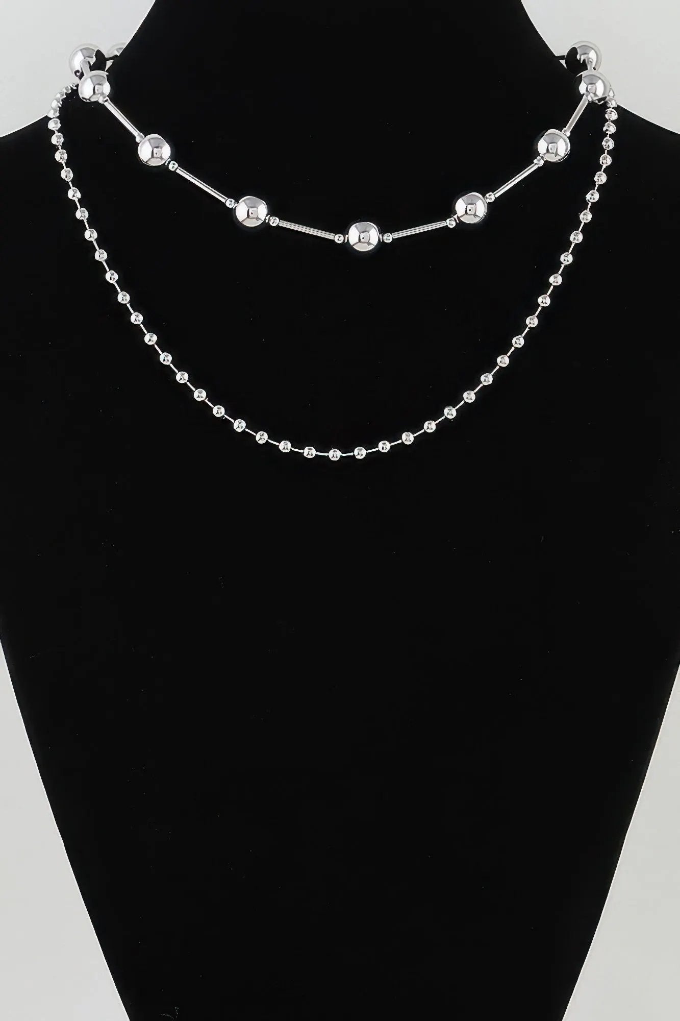 Women's Chain Necklace Double Polished Space BYMANYC ® New York CONTEMPORARY DUAL-LAYER LINK COLLAR - New Collection by BYMANYC New York