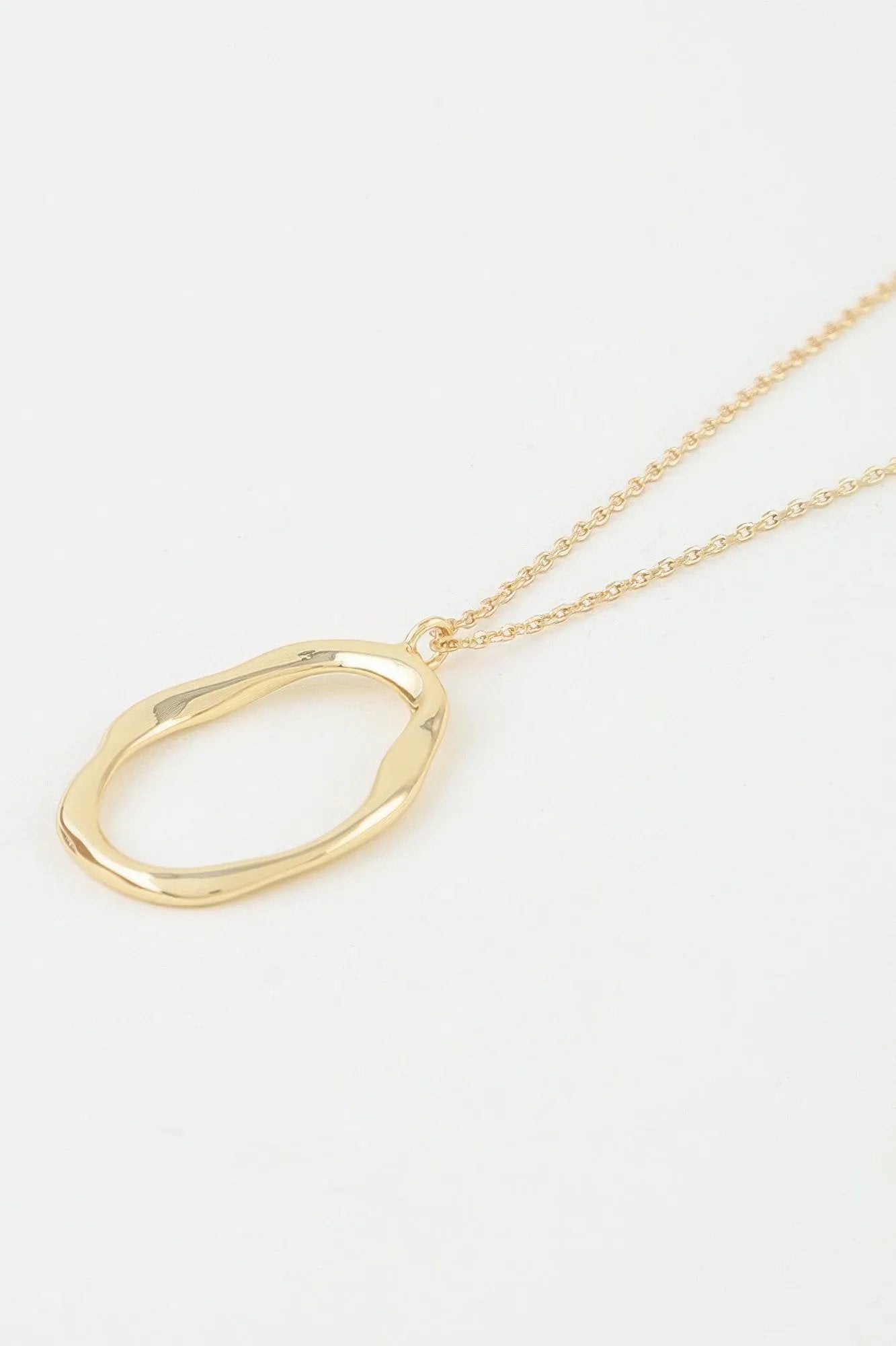 Women's Pendant Necklace Hammered Ripple Oval Twisted BYMANYC ® New York SCULPTURAL TEXTURED DROP COLLAR - New Collection by BYMANYC New York