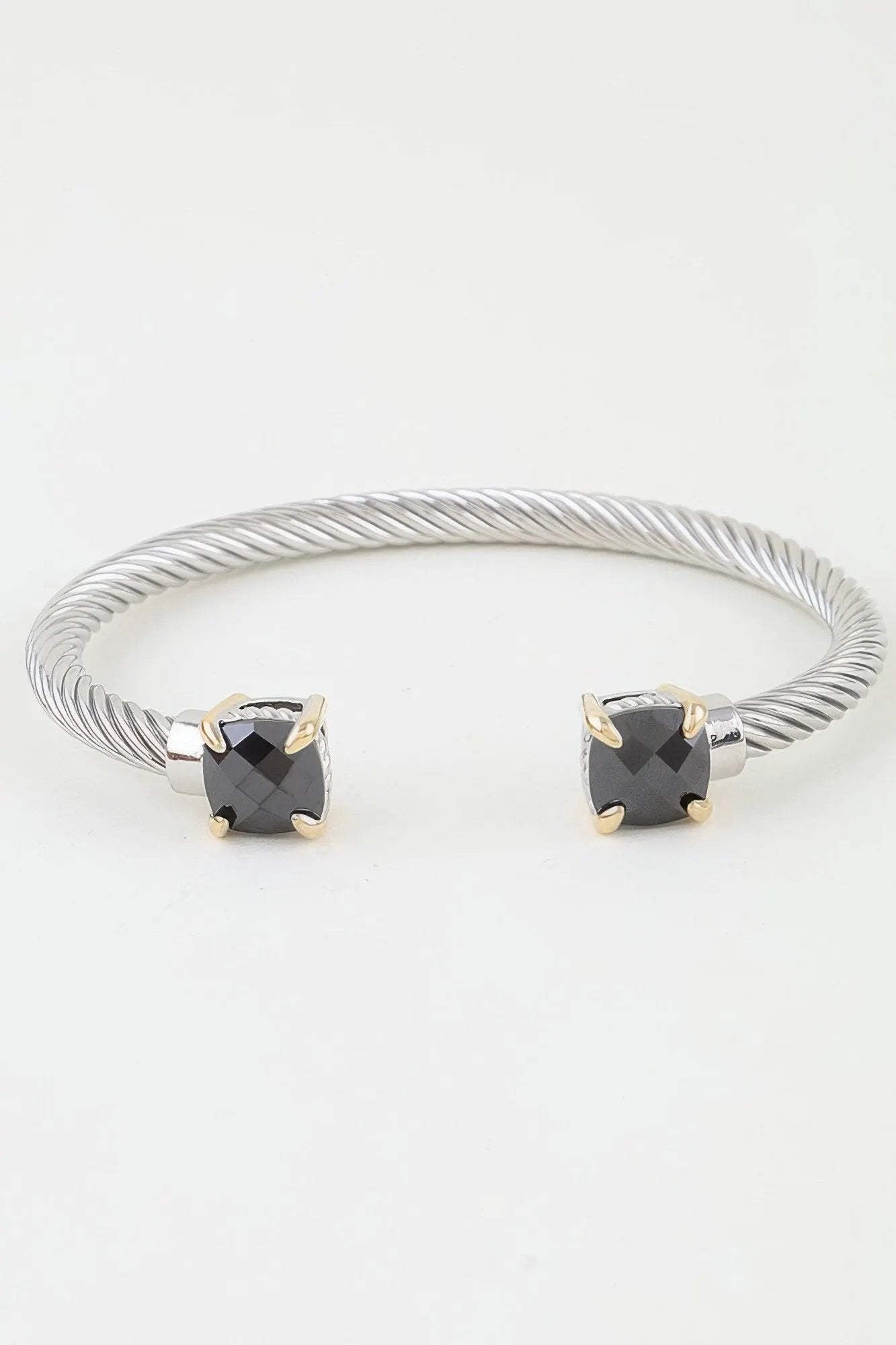 Women's Cuff Bracelet Open Cubic Twisted BYMANYC ® New York CONTEMPORARY GEOMETRIC BRAIDED BANGLES - New Collection by BYMANYC New York