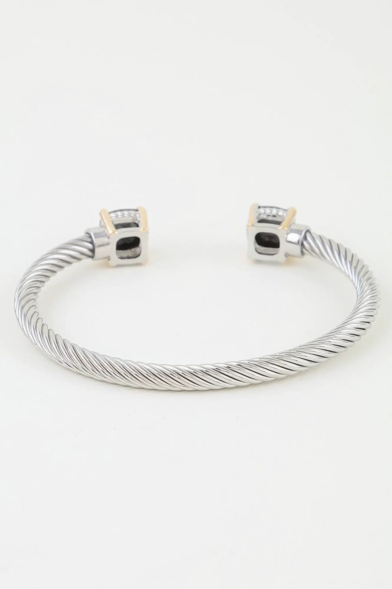 Women's Cuff Bracelet Open Cubic Twisted BYMANYC ® New York CONTEMPORARY GEOMETRIC BRAIDED BANGLES - New Collection by BYMANYC New York
