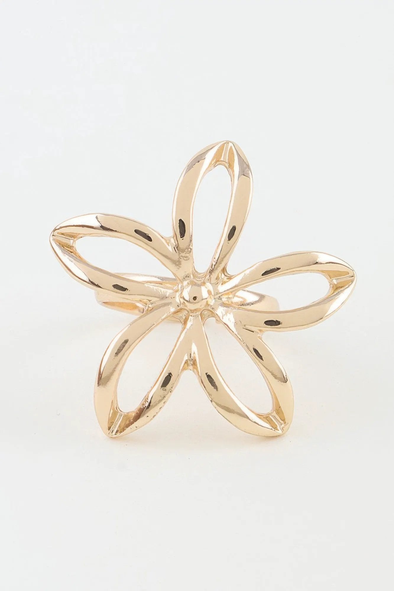 Women's Band Ring Polished Open Flower BYMANYC ® New York CONTEMPORARY FLORAL CUTOUT RING - New Collection by BYMANYC New York