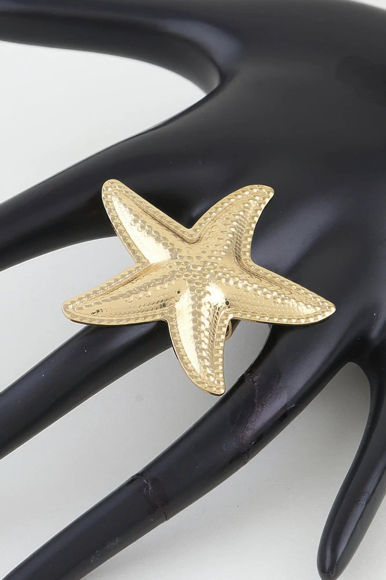Women's Statement Ring Hammered Scale Starfish BYMANYC ® New York TEXTURED OCEANIC CELESTIAL BAND - New Collection by BYMANYC New York