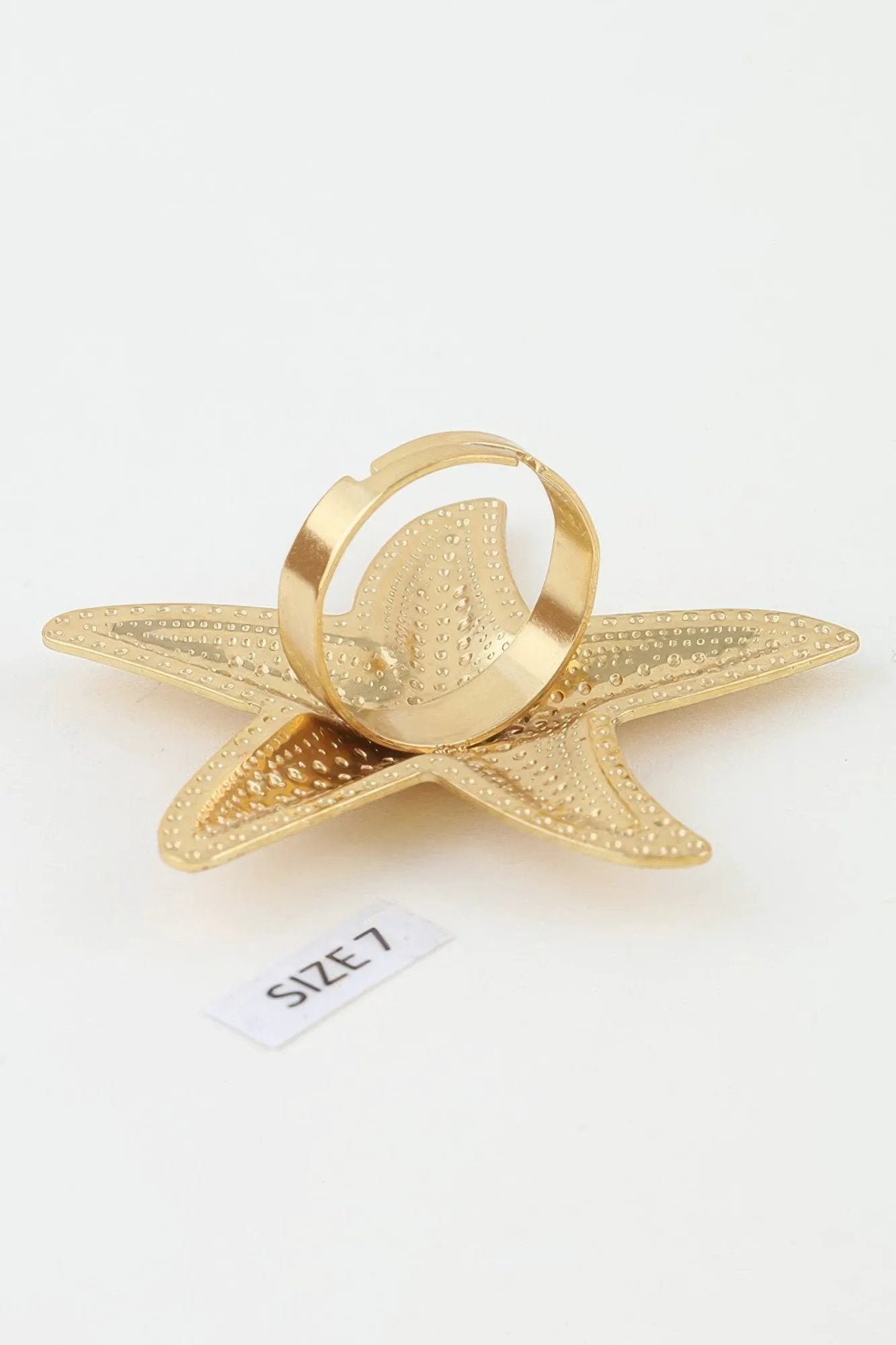 Women's Statement Ring Hammered Scale Starfish BYMANYC ® New York TEXTURED OCEANIC CELESTIAL BAND - New Collection by BYMANYC New York