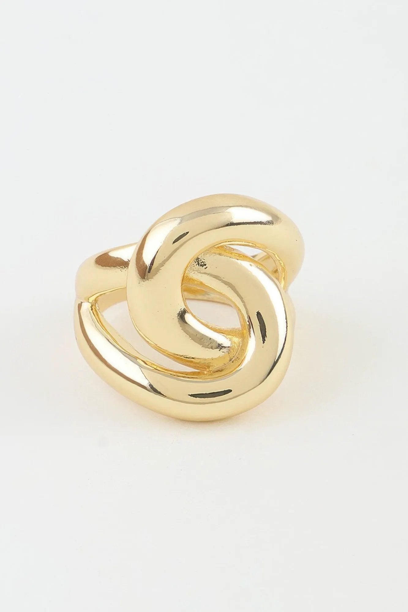 Women's Statement Ring Polished Interloop BYMANYC ® New York SLEEK GEOMETRIC TWIST BAND - New Collection by BYMANYC New York