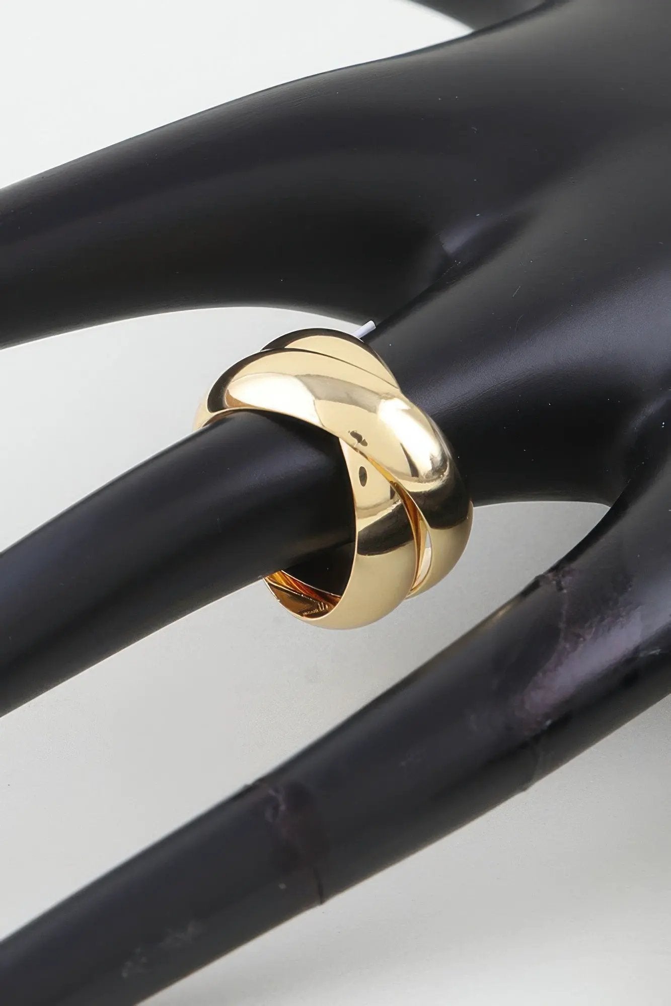 Women's Band Ring Polished Intertwined BYMANYC ® New York SLEEK DUAL CROSSOVER BAND - New Collection by BYMANYC New York