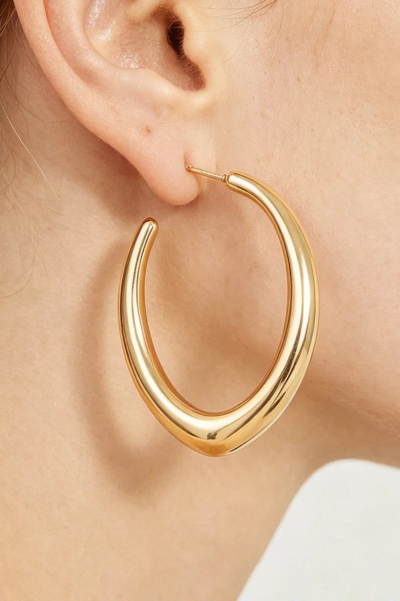 Women's Hoop Earrings Polished Cateye BYMANYC ® New York SLEEK GEOMETRIC EYE HOOPS - New Collection by BYMANYC New York
