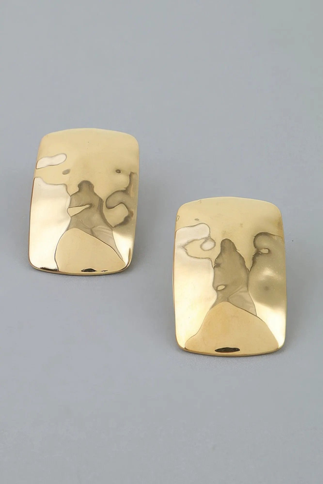 Women's Hammered Cubic Frame Stud Earrings BYMANYC ® New York CONTEMPORARY VIBRANT MODERN FASHION - New Collection by BYMANYC New York