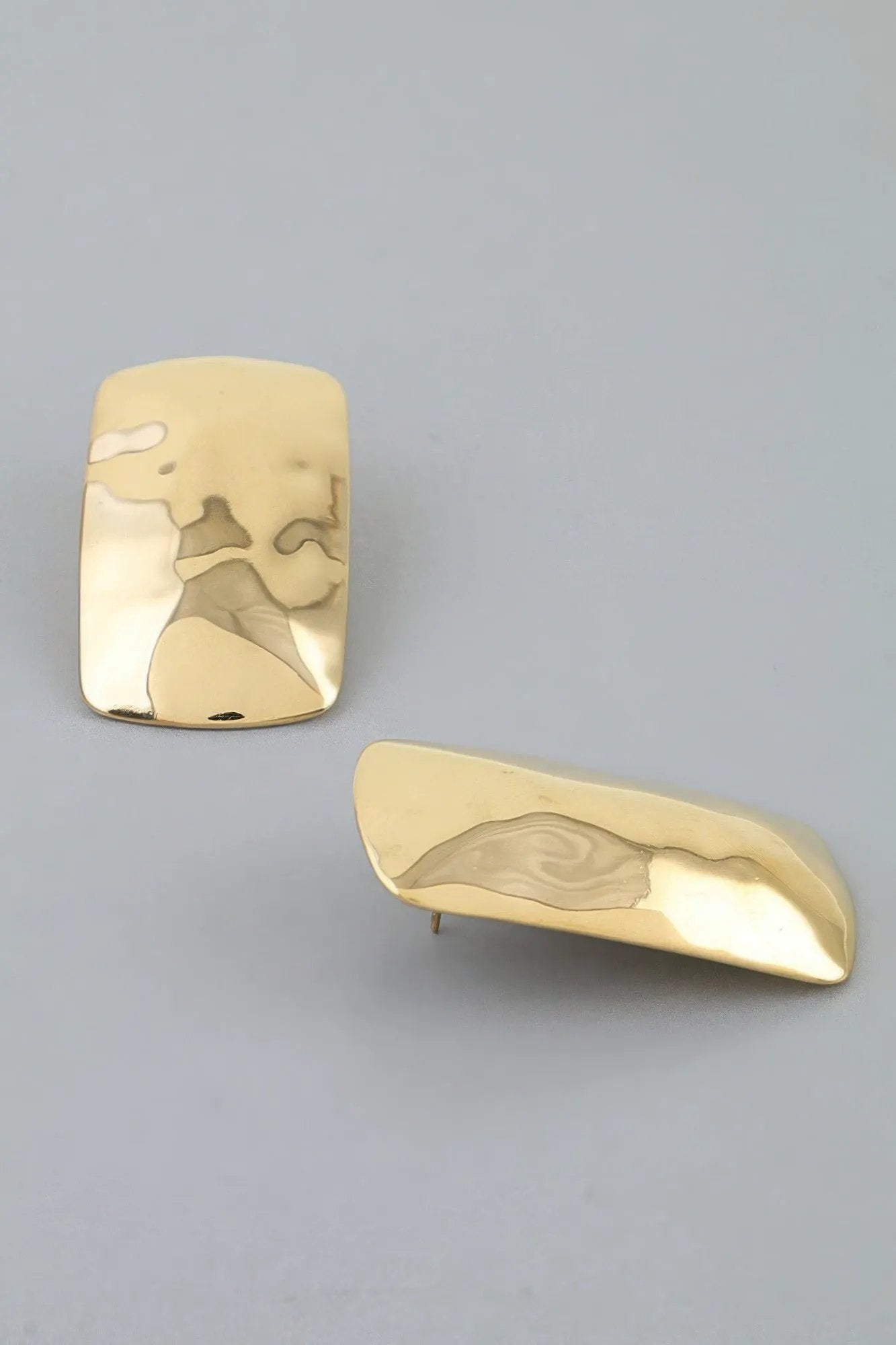 Women's Hammered Cubic Frame Stud Earrings BYMANYC ® New York CONTEMPORARY VIBRANT MODERN FASHION - New Collection by BYMANYC New York