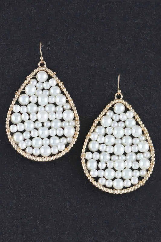 Women's Drop Earrings Pearls In A Teardrop BYMANYC ® New York ELEGANT SCULPTURAL PEARL DANGLE - New Collection by BYMANYC New York