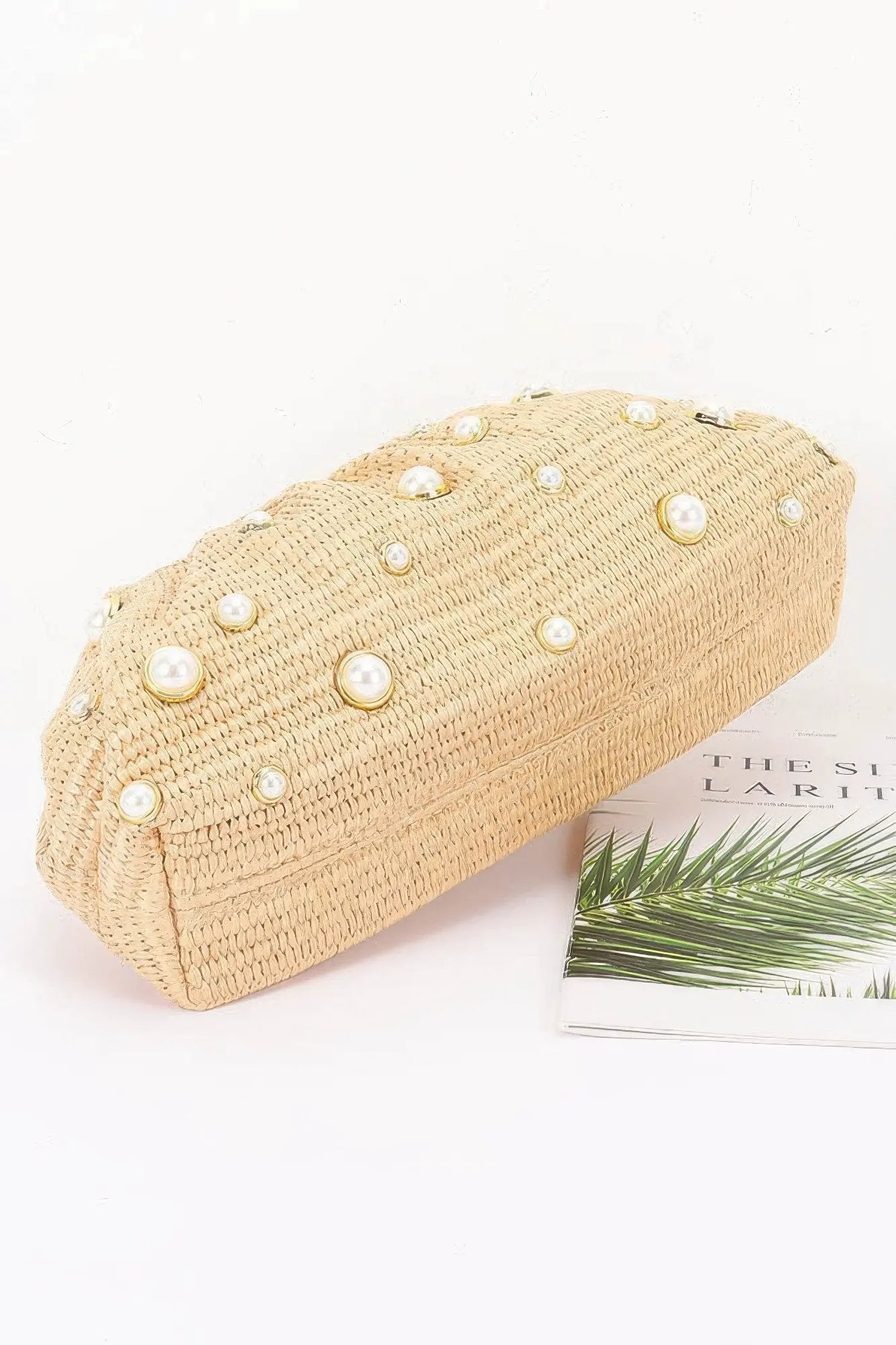 Women's Party Clutch Faux Straw Pearl BYMANYC ® New York ELEGANT CHIC EVENING PURSE - New Collection by BYMANYC New York