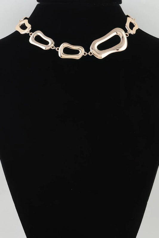 Women's Choker Necklace Polished Abstract Link Chain BYMANYC ® New York SCULPTURAL GEOMETRIC COLLAR - New Collection by BYMANYC New York