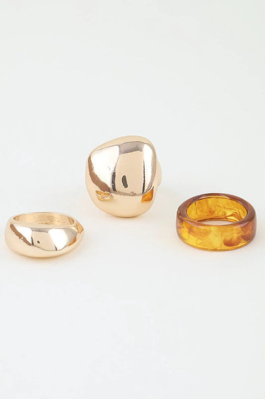 Women's Ring Set Modern Triple Band Statement BYMANYC ® New York CONTEMPORARY MULTI-ROW STACKABLE RINGS - New Collection by BYMANYC New York