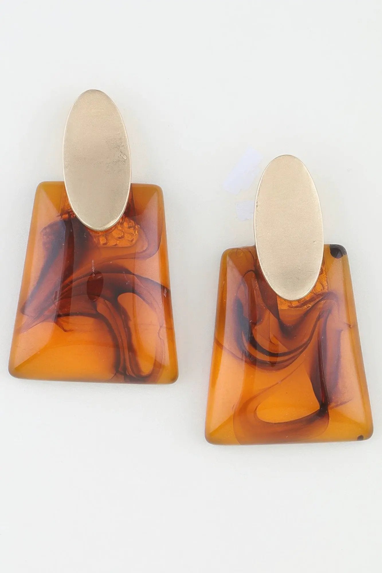 Women's Drop Earrings Abstract Marble Stone Fashion BYMANYC ® New York CONTEMPORARY ORGANIC RESIN DANGLE - New Collection by BYMANYC New York