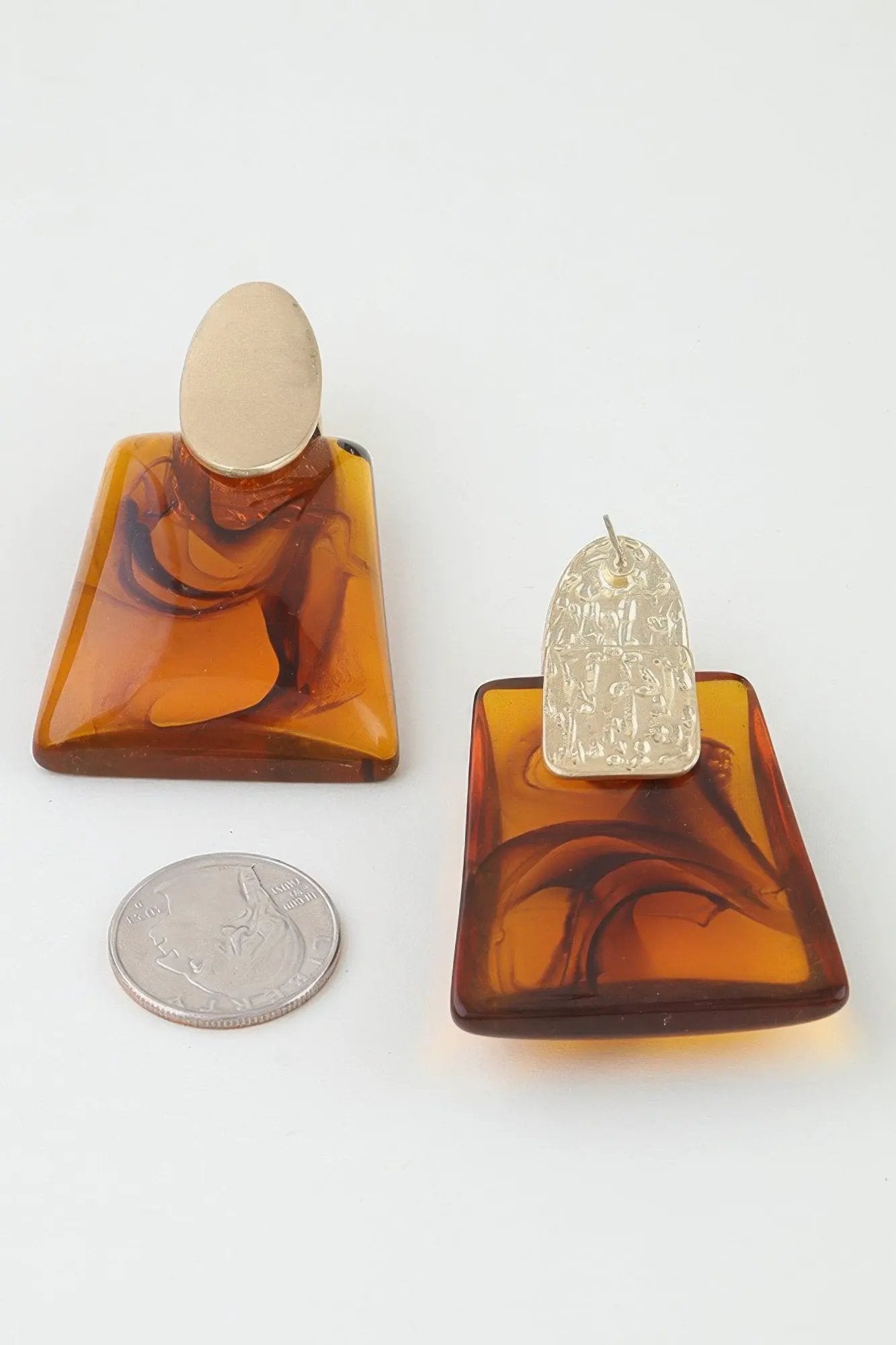 Women's Drop Earrings Abstract Marble Stone Fashion BYMANYC ® New York CONTEMPORARY ORGANIC RESIN DANGLE - New Collection by BYMANYC New York