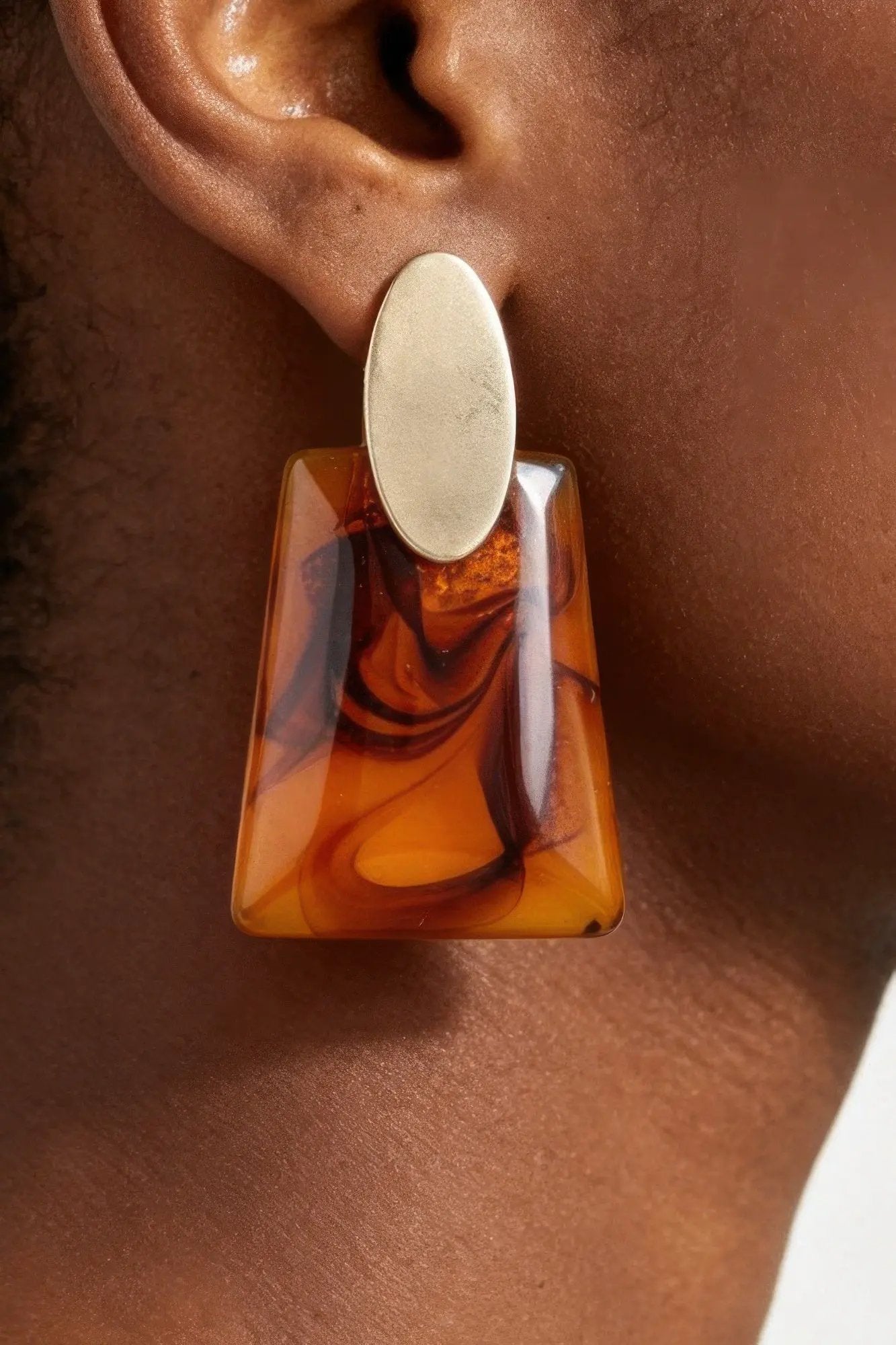 Women's Drop Earrings Abstract Marble Stone Fashion BYMANYC ® New York CONTEMPORARY ORGANIC RESIN DANGLE - New Collection by BYMANYC New York