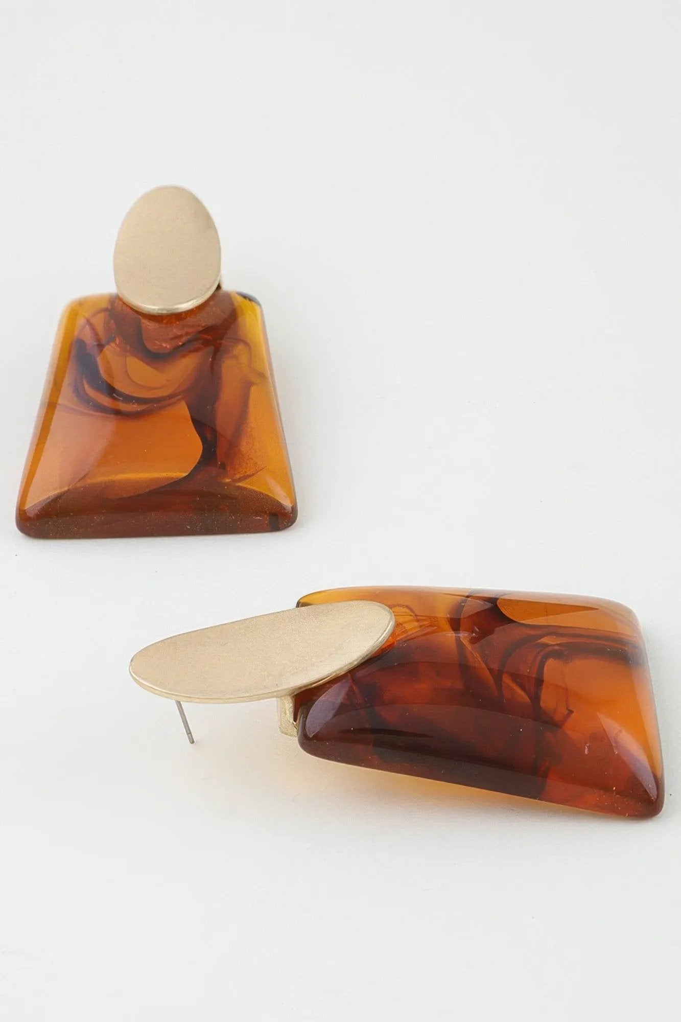 Women's Drop Earrings Abstract Marble Stone Fashion BYMANYC ® New York CONTEMPORARY ORGANIC RESIN DANGLE - New Collection by BYMANYC New York