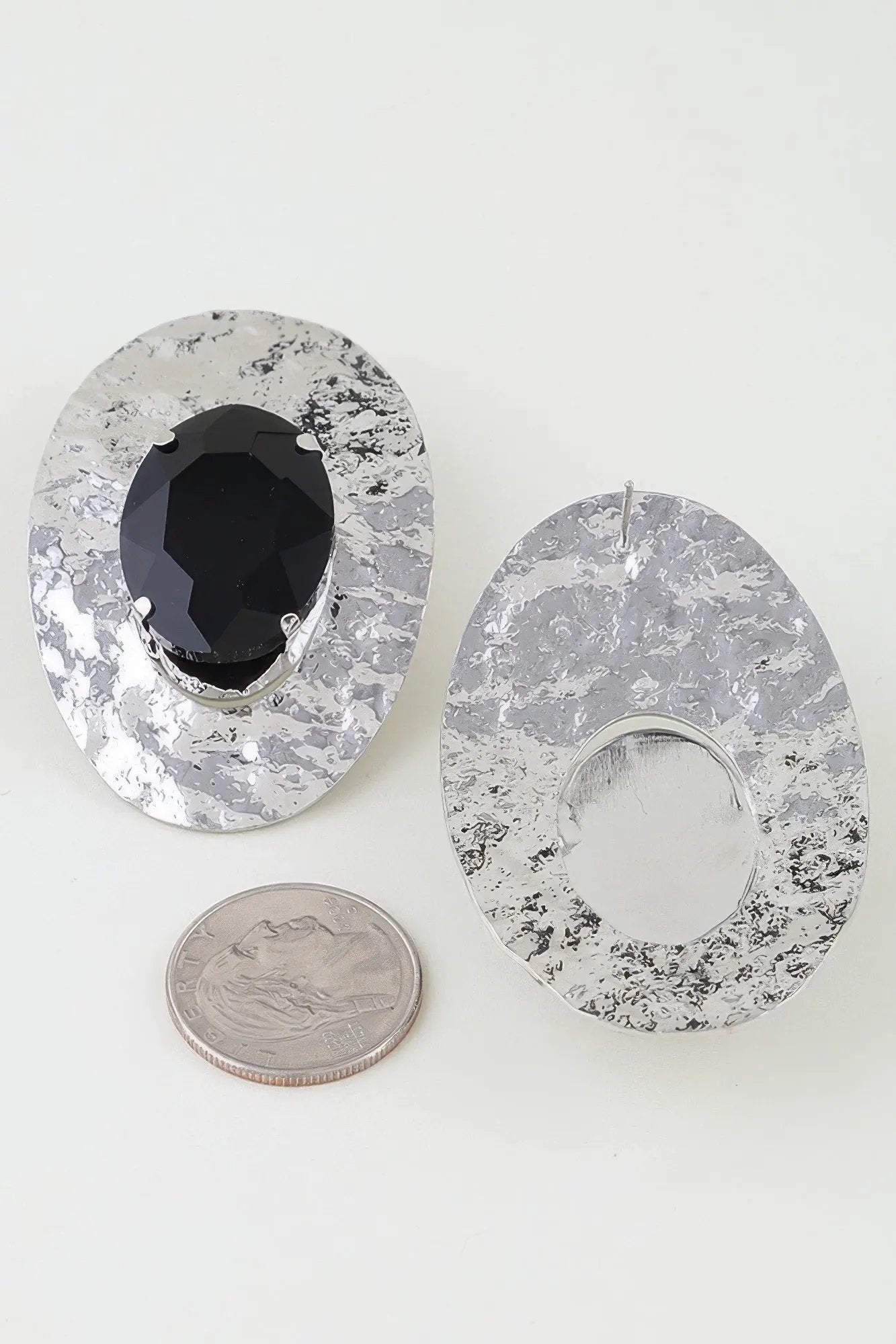 Women's Drop Earrings Hammered Rhinestone Disc BYMANYC ® New York TEXTURED SPARKLING CIRCLE DANGLE - New Collection by BYMANYC New York