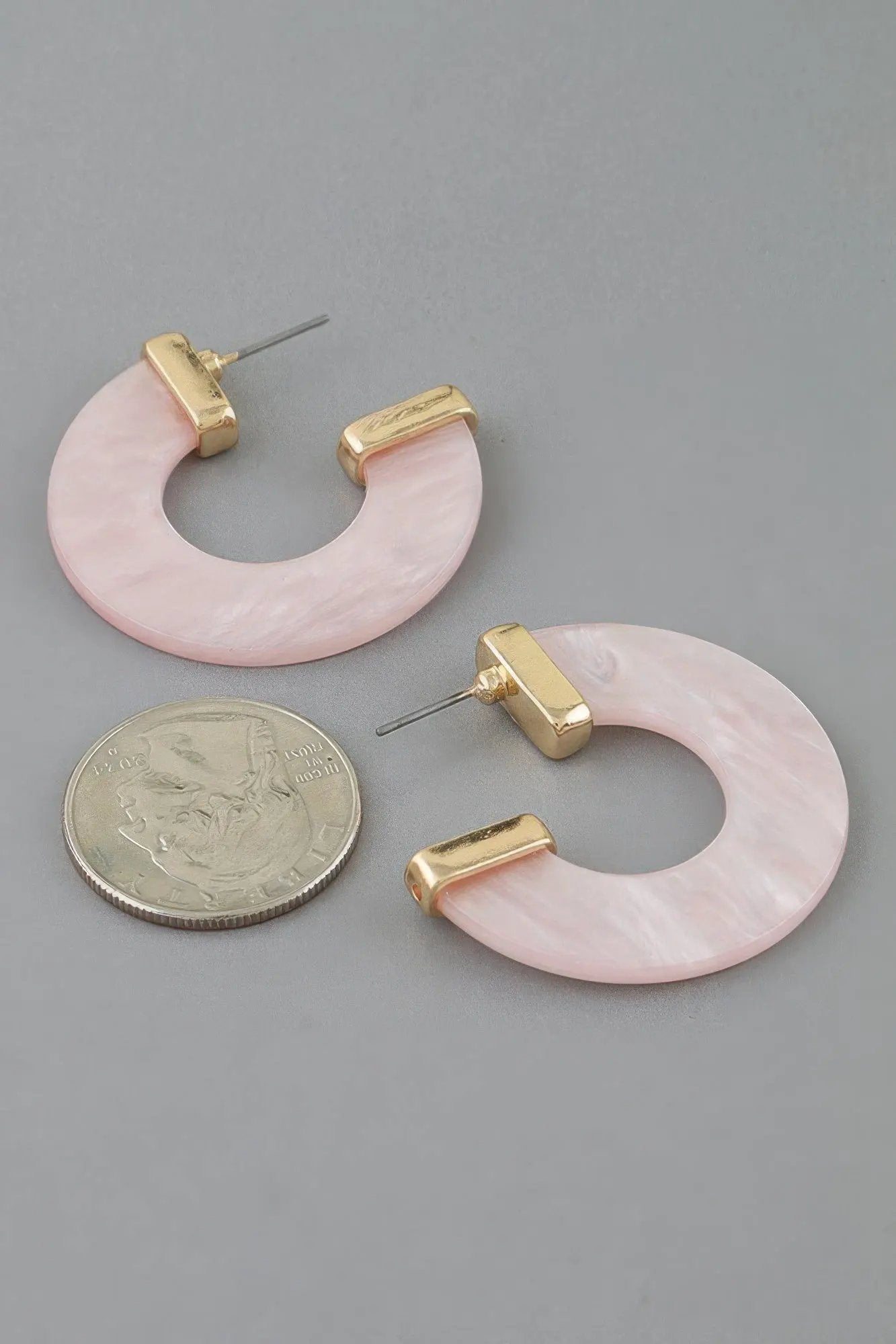 Women's Hoop Earrings Marble Stone Open BYMANYC ® New York CONTEMPORARY ORGANIC RESIN HOOPS - New Collection by BYMANYC New York