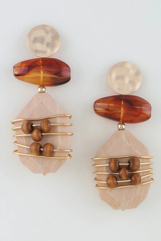 Women's Drop Earrings Abstract Pillar Accent BYMANYC ® New York HISTORIC GEOMETRIC DANGLE EARRINGS - New Collection by BYMANYC New York