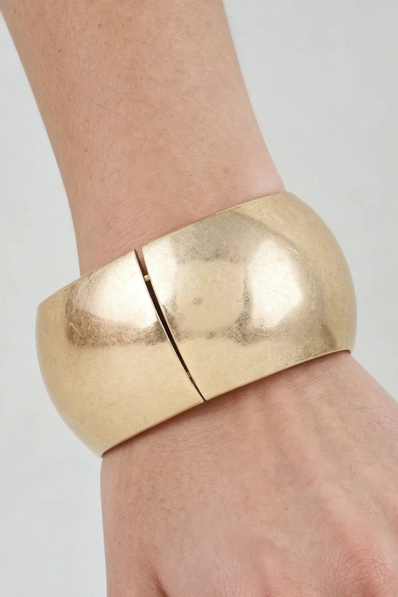 Women's Cuff Bracelet Polished Matte Wide Dome BYMANYC ® New York MODERN SCULPTURAL BANGLE - New Collection by BYMANYC New York