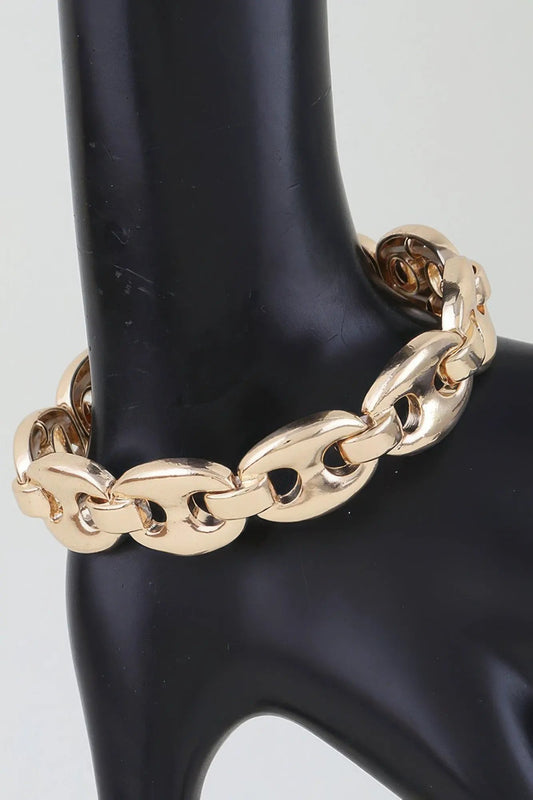 Women's Link Bracelet Polished Mariner Chain BYMANYC ® New York NAUTICAL STATEMENT BRACELET - New Collection by BYMANYC New York