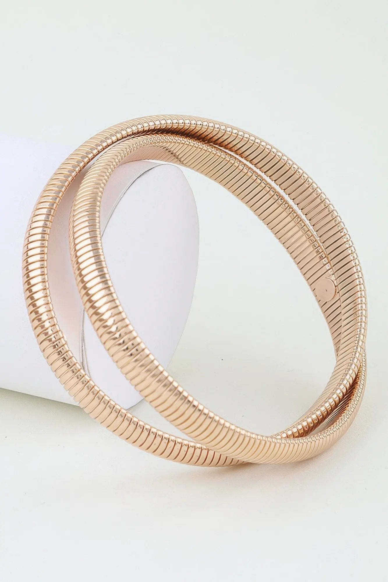 Women's Bangle Bracelet Intertwined Snake Chain BYMANYC ® New York TWISTED DUAL STRAND BRACELET - New Collection by BYMANYC New York
