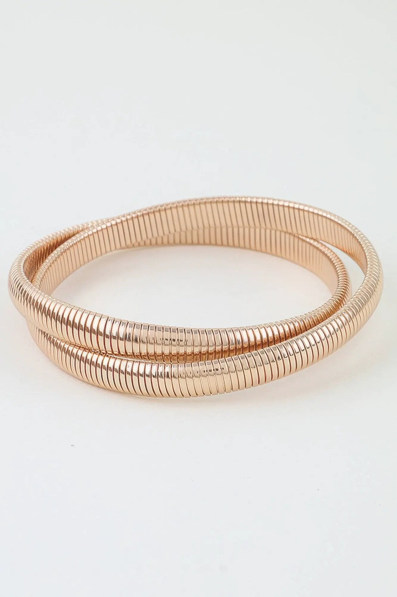 Women's Bangle Bracelet Intertwined Snake Chain BYMANYC ® New York TWISTED DUAL STRAND BRACELET - New Collection by BYMANYC New York