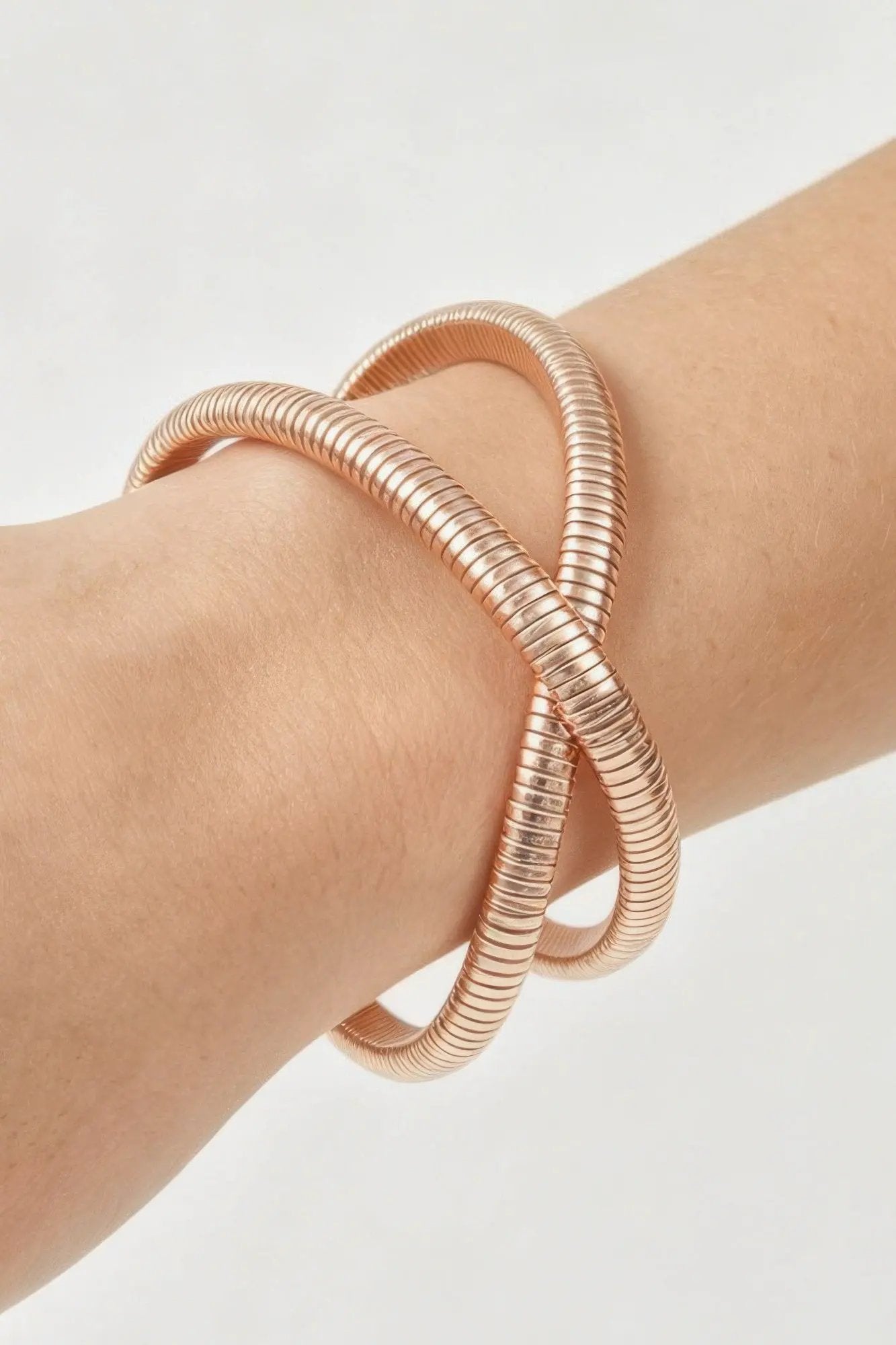 Women's Bangle Bracelet Intertwined Snake Chain BYMANYC ® New York TWISTED DUAL STRAND BRACELET - New Collection by BYMANYC New York