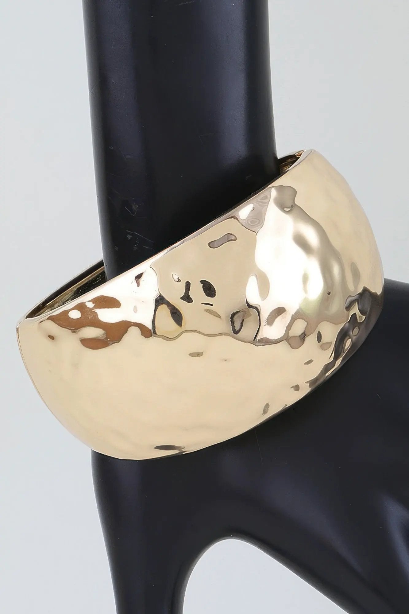 Women's Cuff Bracelet Wide Hammered Dome BYMANYC ® New York BOLD TEXTURED STATEMENT BANGLE - New Collection by BYMANYC New York