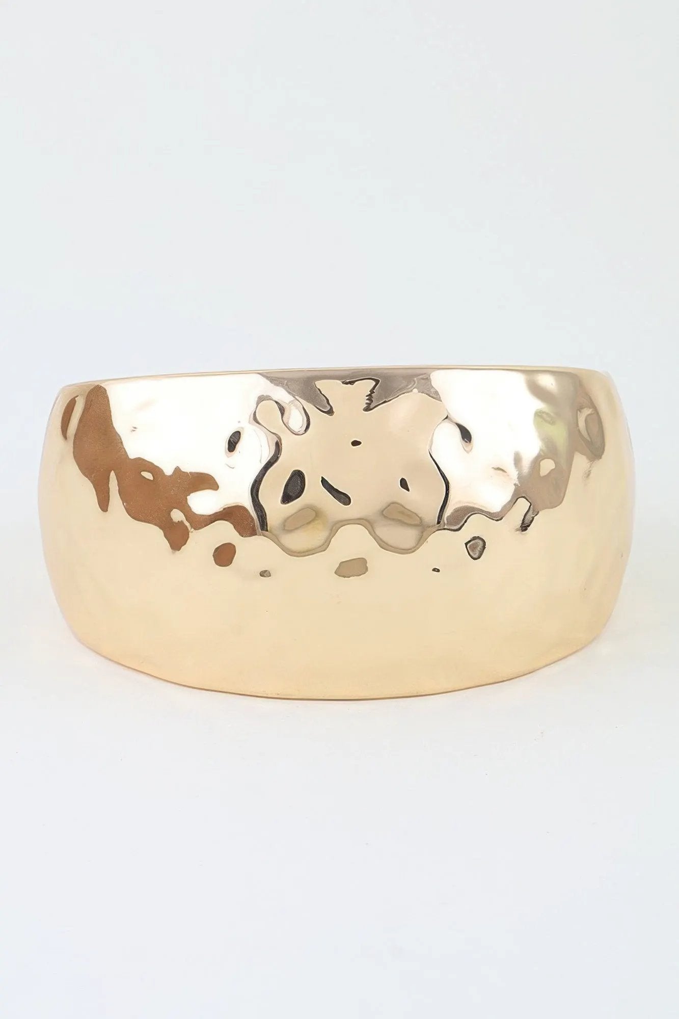 Women's Cuff Bracelet Wide Hammered Dome BYMANYC ® New York BOLD TEXTURED STATEMENT BANGLE - New Collection by BYMANYC New York