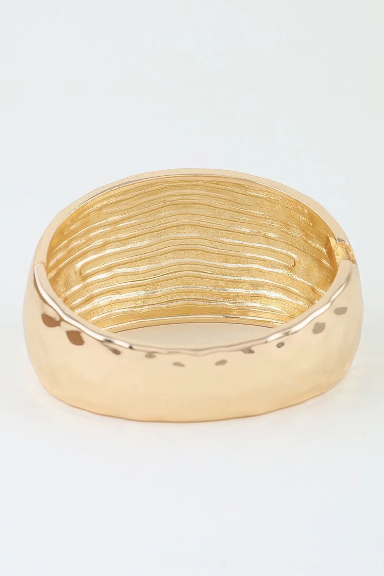 Women's Cuff Bracelet Wide Hammered Dome BYMANYC ® New York BOLD TEXTURED STATEMENT BANGLE - New Collection by BYMANYC New York