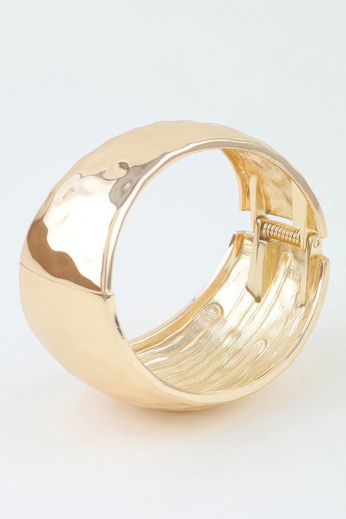 Women's Cuff Bracelet Wide Hammered Dome BYMANYC ® New York BOLD TEXTURED STATEMENT BANGLE - New Collection by BYMANYC New York