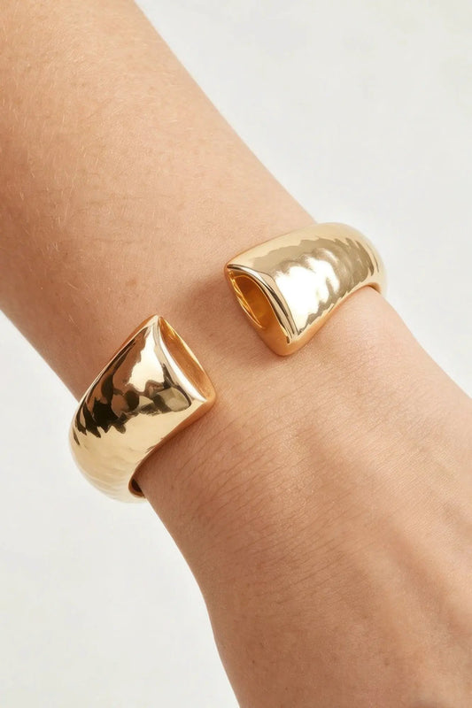 Women's Cuff Bracelet Hammered Open Clasp BYMANYC ® New York MODERN TEXTURED OPEN BANGLE - New Collection by BYMANYC New York