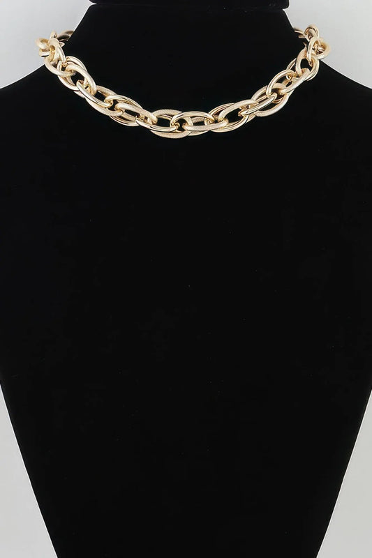 Women's Choker Necklace Double Polished Link Chain BYMANYC ® New York BOLD DUAL LINK COLLAR - New Collection by BYMANYC New York