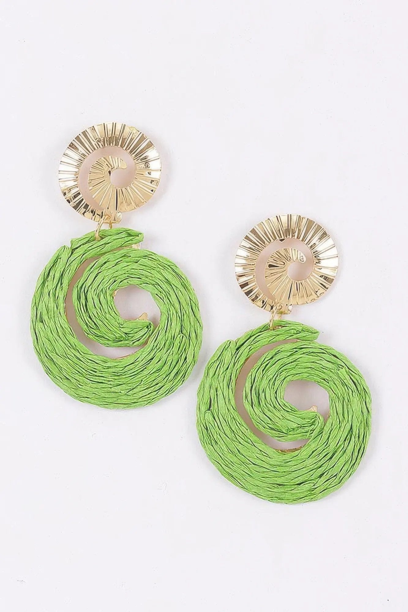 Women's Earrings Drops Raffia BYMANYC ® New York MONTAUK SPIRAL - New Collection by BYMANYC New York